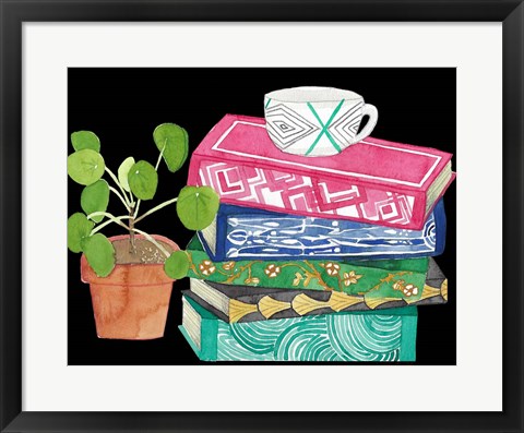 Framed Reading Books Print