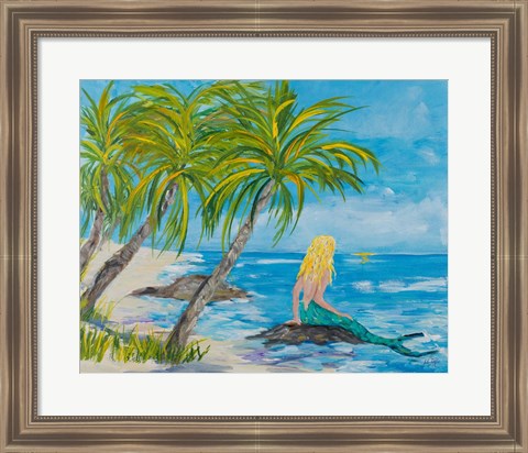 Framed Mermaid Beach Print