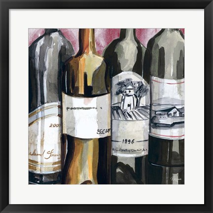 Framed Vintage Wines I Print