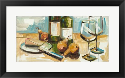 Framed Pears Well with Wine Print