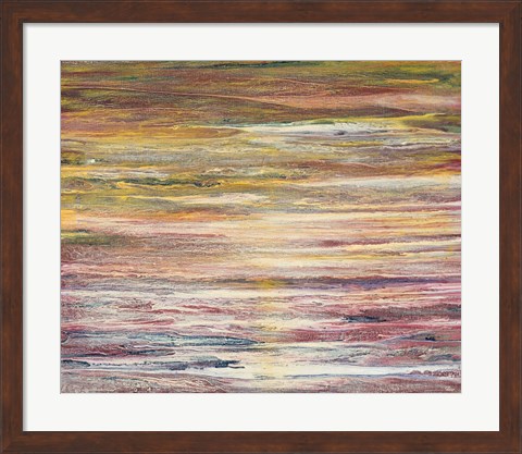 Framed White Rapids at Sunset Print