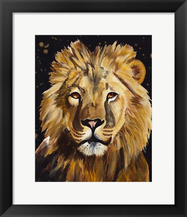 Framed Lion Print