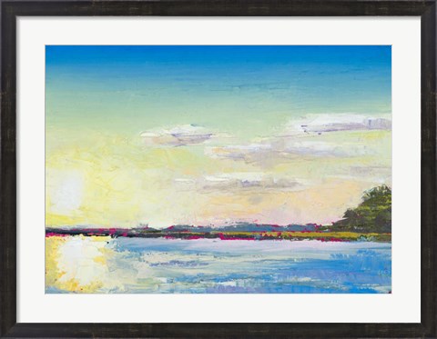 Framed Sun on the Water Print