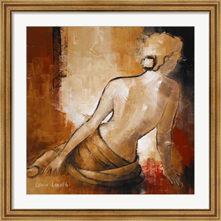 Framed Seated Woman I Print