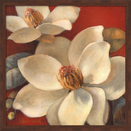 Framed Magnolia Passion I Print