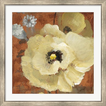 Framed Autumn Poppies II Print