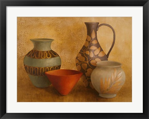 Framed Decorative Vessel Still Life I Print