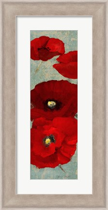 Framed Kindle&#39;s Poppies II Print