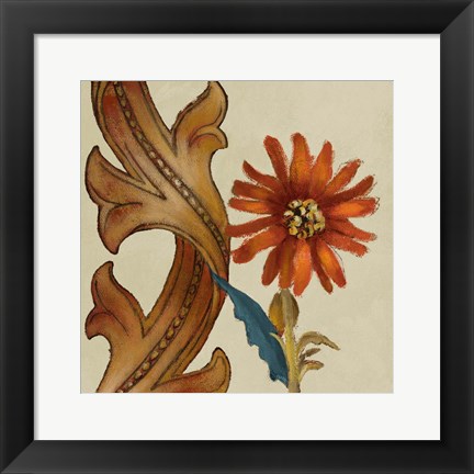 Framed Square Wildflowers I Print