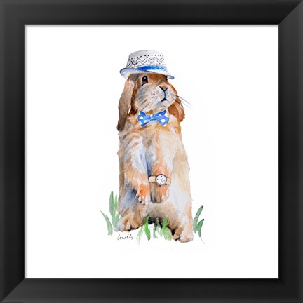 Framed Modern Bunny V  (square) Print