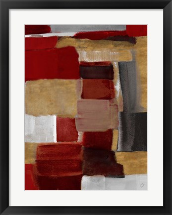 Framed Red and Gold Light II Print