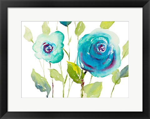 Framed Blooming Blues Print