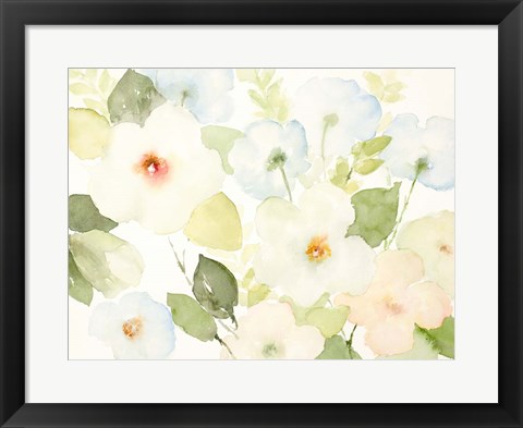 Framed Dreamy Blooms I Print