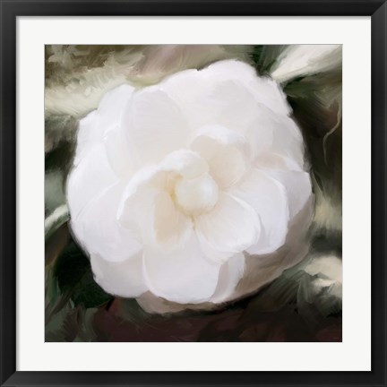 Framed White Flower Print