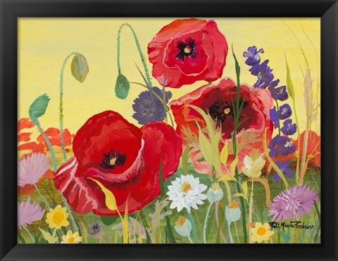 Framed Victory Red Poppies I Print