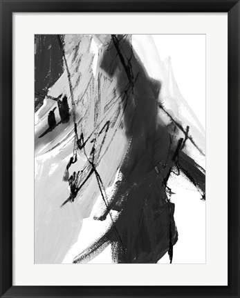 Framed Black and White Abstract II Print