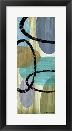 Framed Elastic Blue II Print