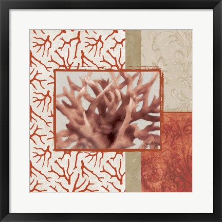 Framed Coral Branch II Print