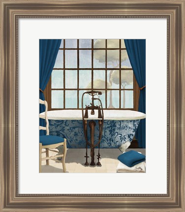 Framed Blue View I Print