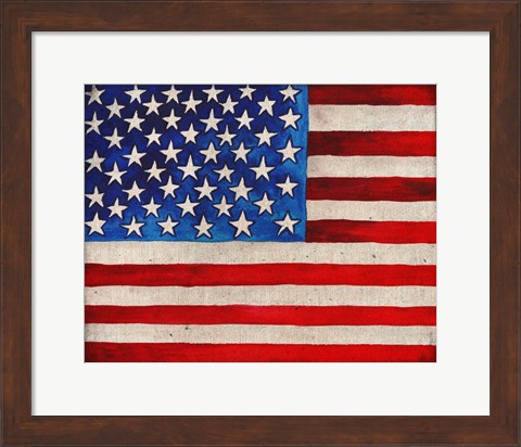 Framed American Flag Print