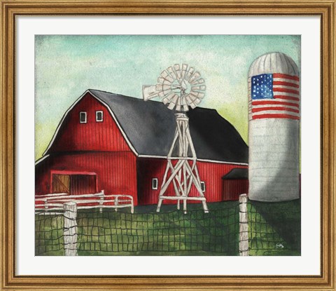 Framed USA Silo Print