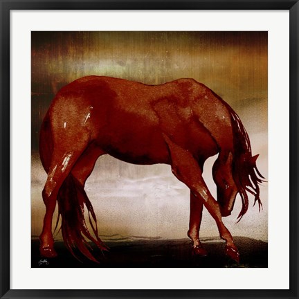 Framed Red Horse I Print