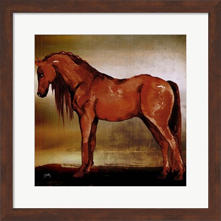 Framed Red Horse II Print