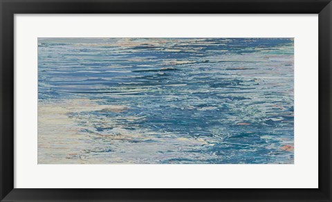 Framed Blue Lake Abstract Print