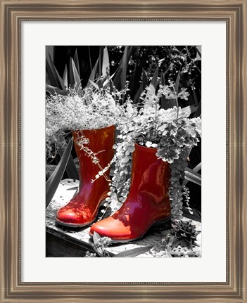 Framed Rain Boots Print