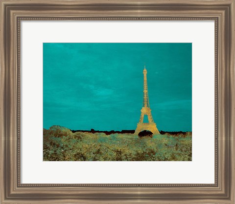 Framed Teal Paris Print