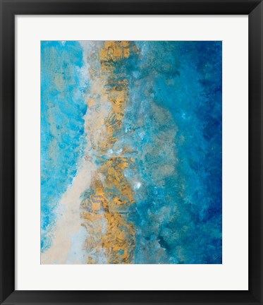 Framed Coastline Vertical Abstract I Print