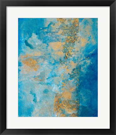 Framed Coastline Vertical Abstract II Print