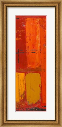 Framed Abstraction on Red II Print