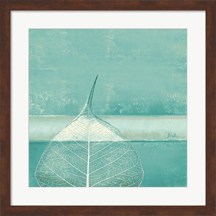 Framed Less is More on Teal II Print