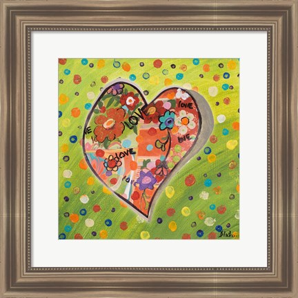 Framed Hearts of Love II Print