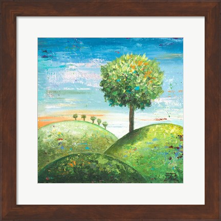 Framed Cute Tree I Print