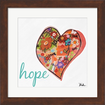 Framed Hearts of Love &amp; Hope I Print