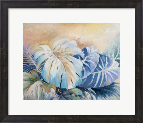 Framed Blue Plants II Print