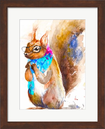 Framed Hipster Squirrel Print