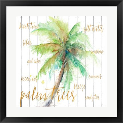 Framed Vacation Palm Print