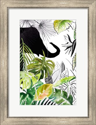 Framed Elefante Negro II Print