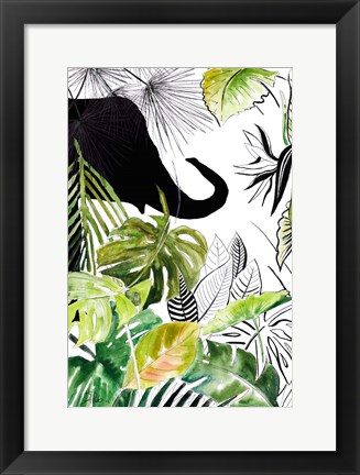 Framed Elefante Negro II Print