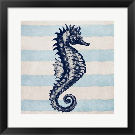 Framed Surf Side Striped II Print