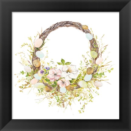 Framed Easter Wreath Print