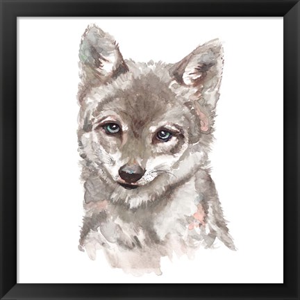 Framed Baby Wolf Print