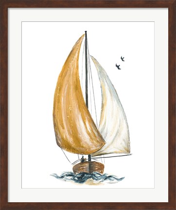 Framed Gold Sail I Print