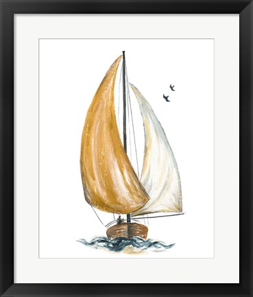 Framed Gold Sail I Print