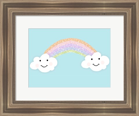 Framed Happy Clouds Print