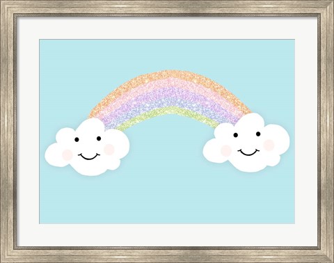 Framed Happy Clouds Print