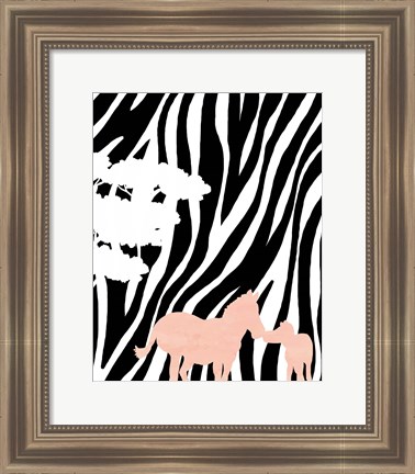 Framed Modern Zebra&#39;s Print